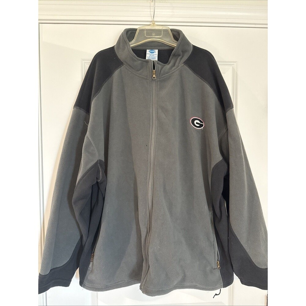Georgia Bulldogs UGA Fleece Zip Jacket Mens 3XL VTG Knights Apparel
